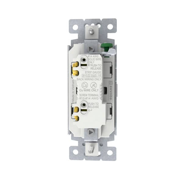 Square D X Series 15-Amp Single-Pole Momentary Rocker Switch Back