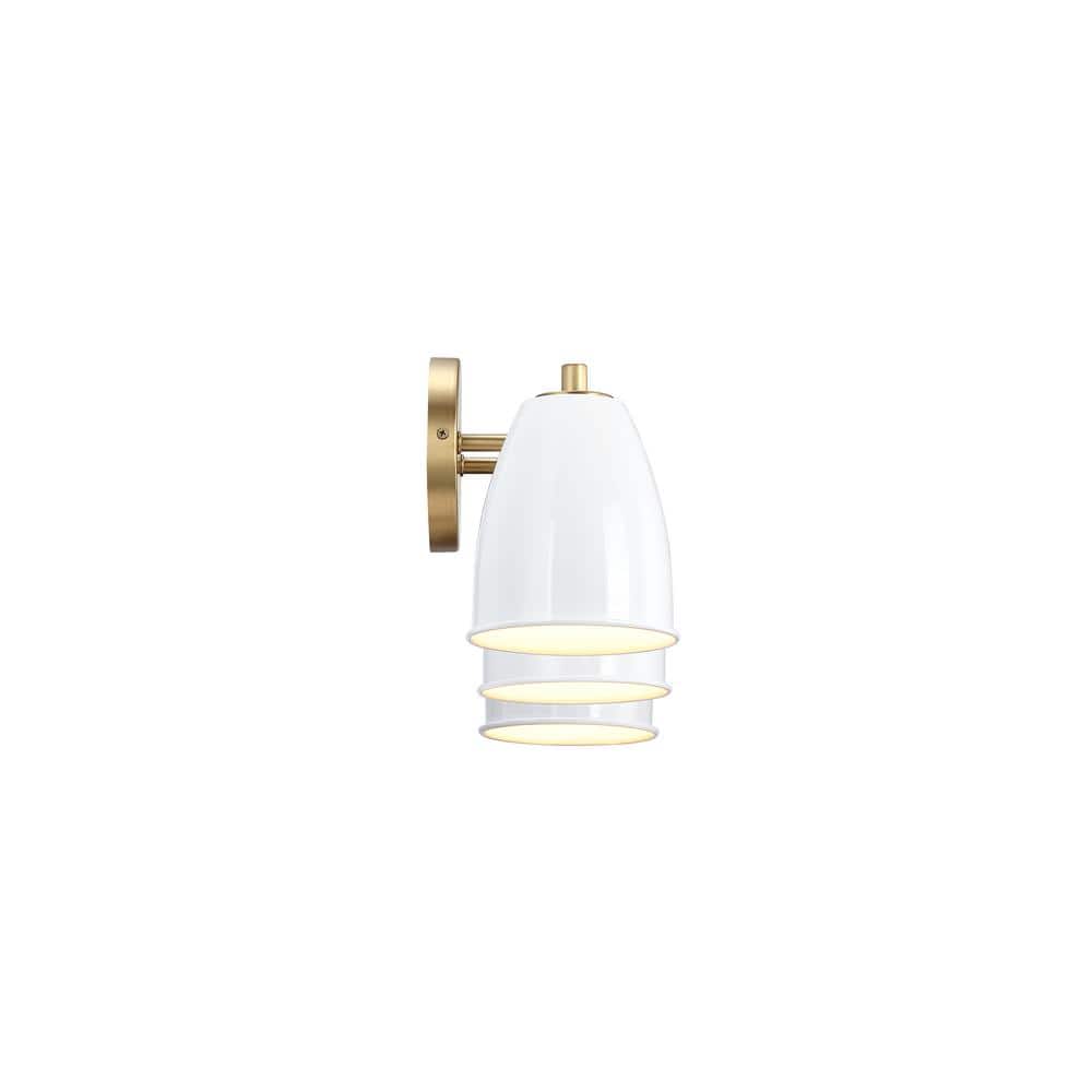 Bilba Brushed Gold 3-Light Vanity with Metal Shades