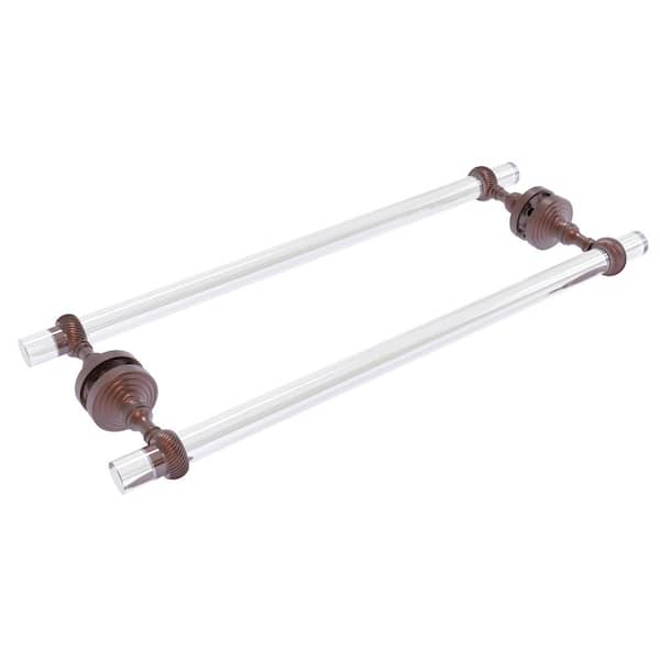Pacific Grove Collection 18 in. Over-the-door Double Towel Bar in Antique Copper