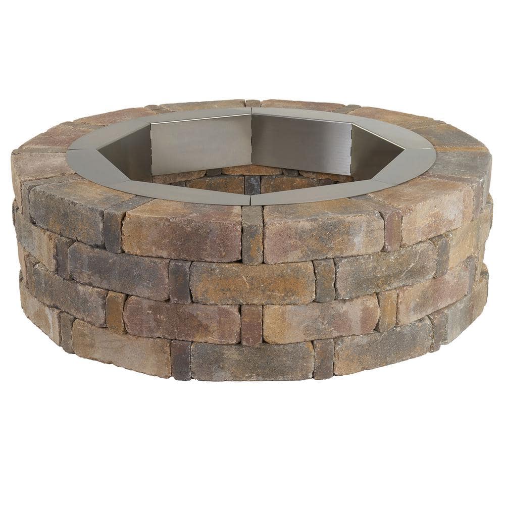 Round Concrete Fire Pit Kit, Fire Resistant Bricks Fire Pit