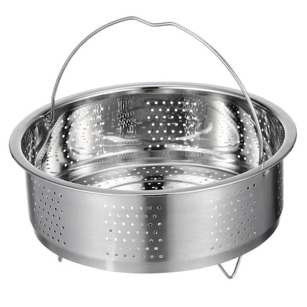 Stainless Steel 22 cm Steamer Basket with Handle Fine Ventilation for Rice Cookers and Pressure Cooker Insert