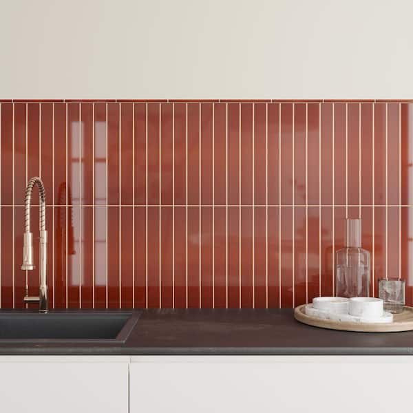 Horizonte 2 in. x 16 in. Glossy Caramel Ceramic Subway Wall Tile (10.76 sq. ft./case)-50 Pack