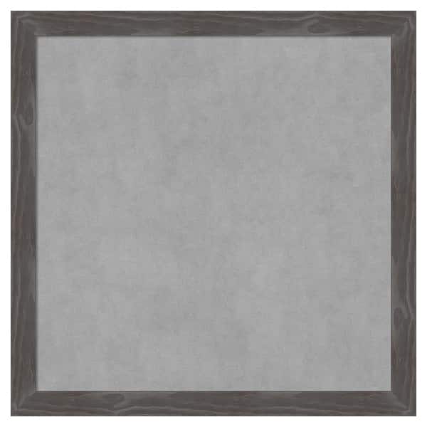 Amanti Art Woodridge Rustic Grey 27 in. x 27 in. Framed Magnetic Board