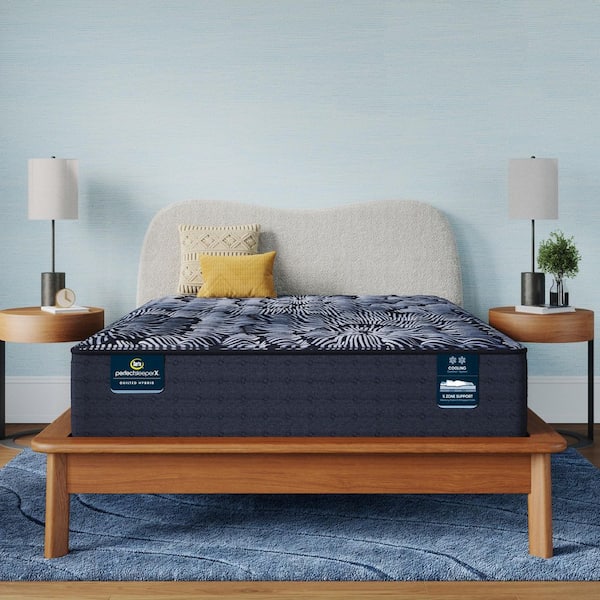 Serta Perfect Sleeper X Knox Hybrid Full Firm 13.5 in. Standard Profile Mattress Set