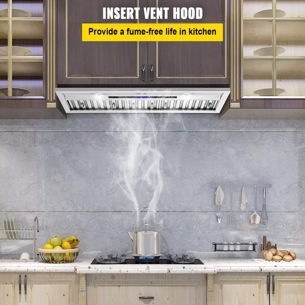 VEVOR 30-Inch Stainless Steel 4-Speed Ducted Range Hood