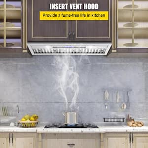 Insert Range Hood 900CFM 4-Speed 30 in. Stainless Steel Built-in Kitchen Vent Ducted/Ductless Convertible, ETL Listed