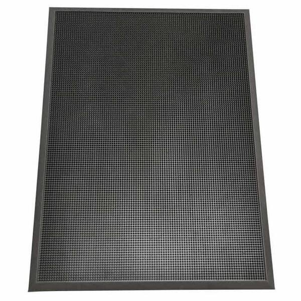 Rubber Scraper Mat Non Slippery Protect Floor Indoor Outdoor Black 36in x 72in 
