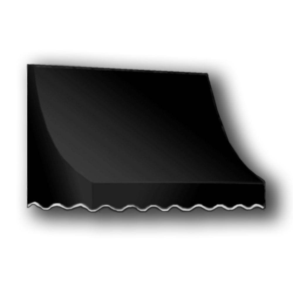 Black Aluminum and Fabric Fixed Window/Door Awning