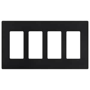 Claro 4 Gang Wall Plate for Decorator/Rocker Switches, Satin, Midnight (SC-4-MN) (1-Pack)