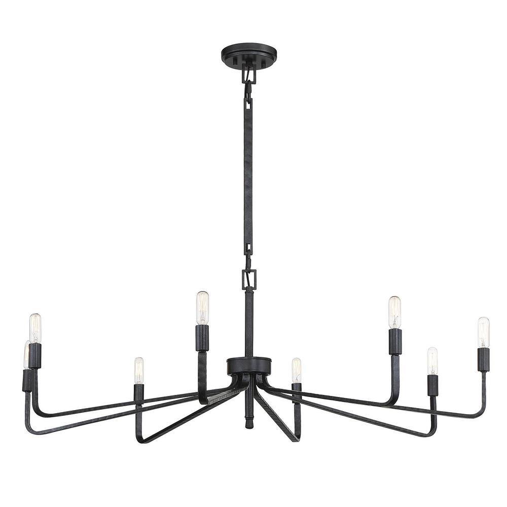 Salem Forged Iron 8-Light Single Tier Chandelier
