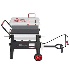 70 Qt. Propane 2-Jet burners Crawfish Seafood Boiler with Foldable Cylinder Bracket and Stainless-Steel Stirring Paddle