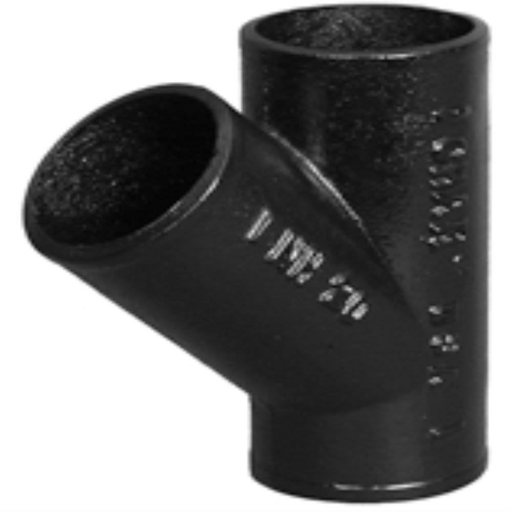 Charlotte Pipe 4 in. CastIron DWV NoHub Wye NHY4 The Home Depot