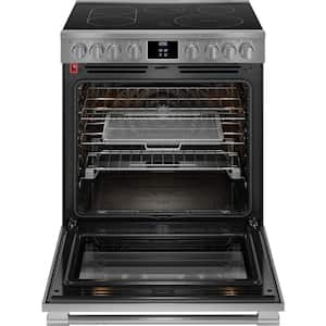 Professional 30 in. 5 Element Slide-In Electric Range in Stainless Steel with Air Fry and Total Convection