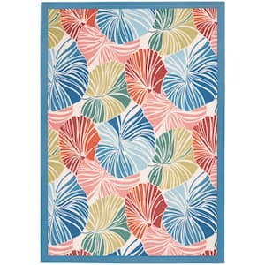 Sun N' Shade Multicolor 5 ft. x 8 ft. Floral Contemporary Indoor/Outdoor Area Rug
