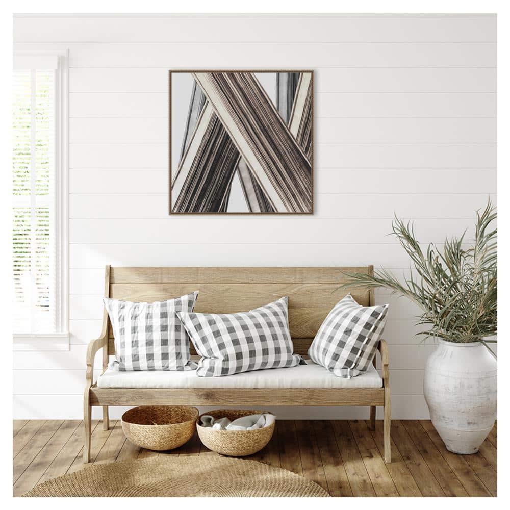 Bold Impressions II 30"x30" Black and White Framed Canvas Wall Art