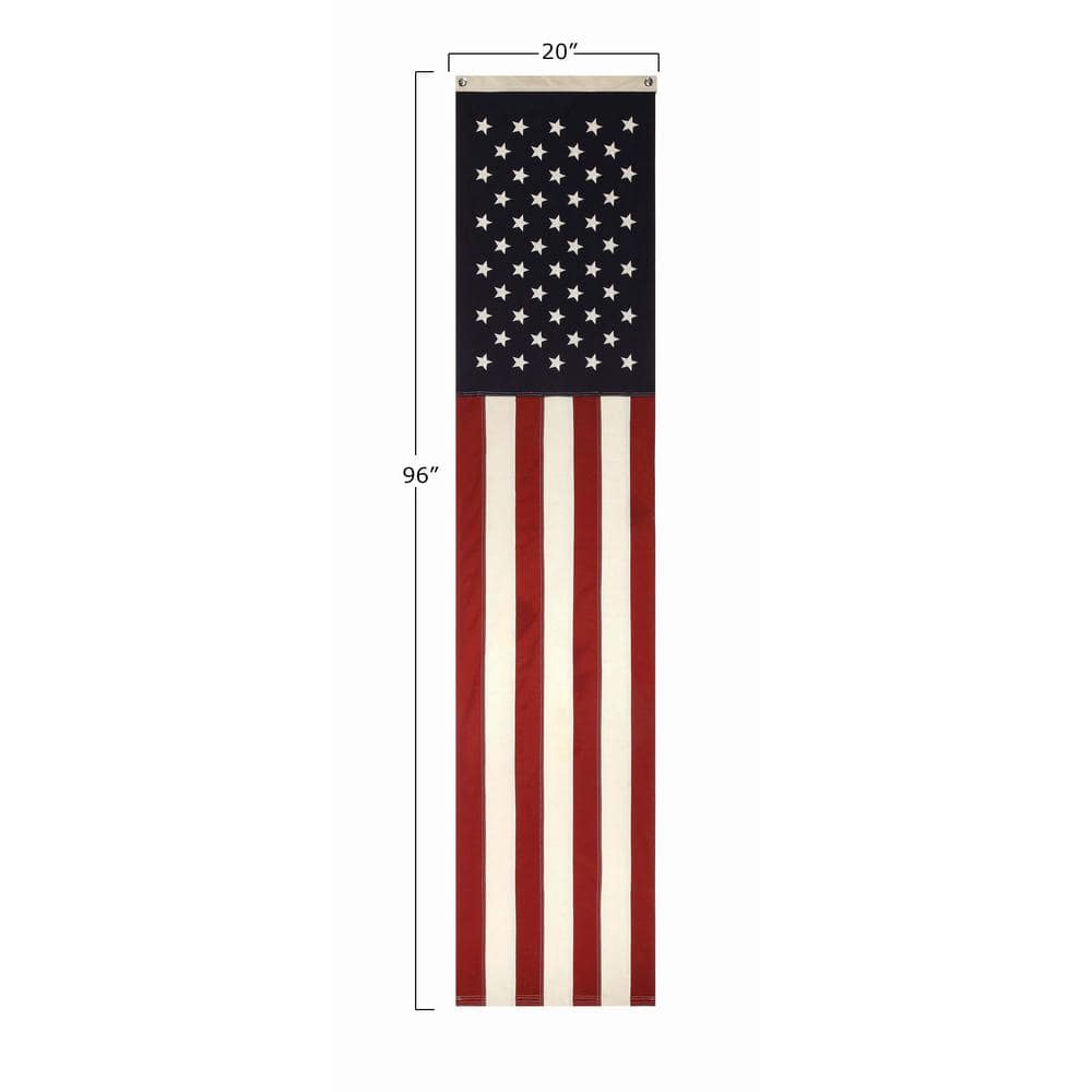 Vertical Patriotic American Flag Wall Tapestry 20" x 96"