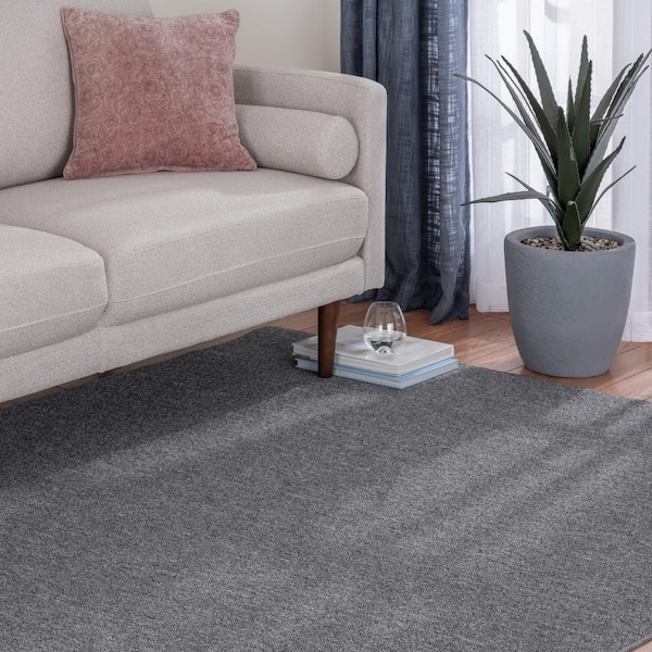 Foss Unbound Smoke Gray Ribbed 6 ft. x 8 ft. Indoor/Outdoor Area Rug  CP45N41PJ1VH - The Home Depot