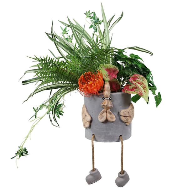 Sunnydaze Sunnydaze 6 in. Indoor Ceramic Planter Statue Tate The Turkey