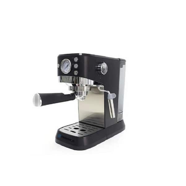50-Cup Stainless Steel Espresso Machine with Milk Frother Steam Wand, and 1.5L Removable Water Tank