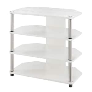 Designs2Go White Corner TV Stand for TVs up to 29 in.