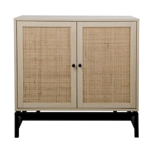 Natural Accent Storage Cabinet with 1 Adjustable Inner Shelves and 2 door cabinet