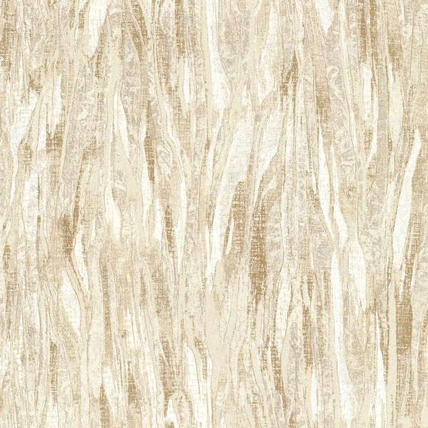 A-Street Prints Suna Gold Woodgrain Wallpaper Sample