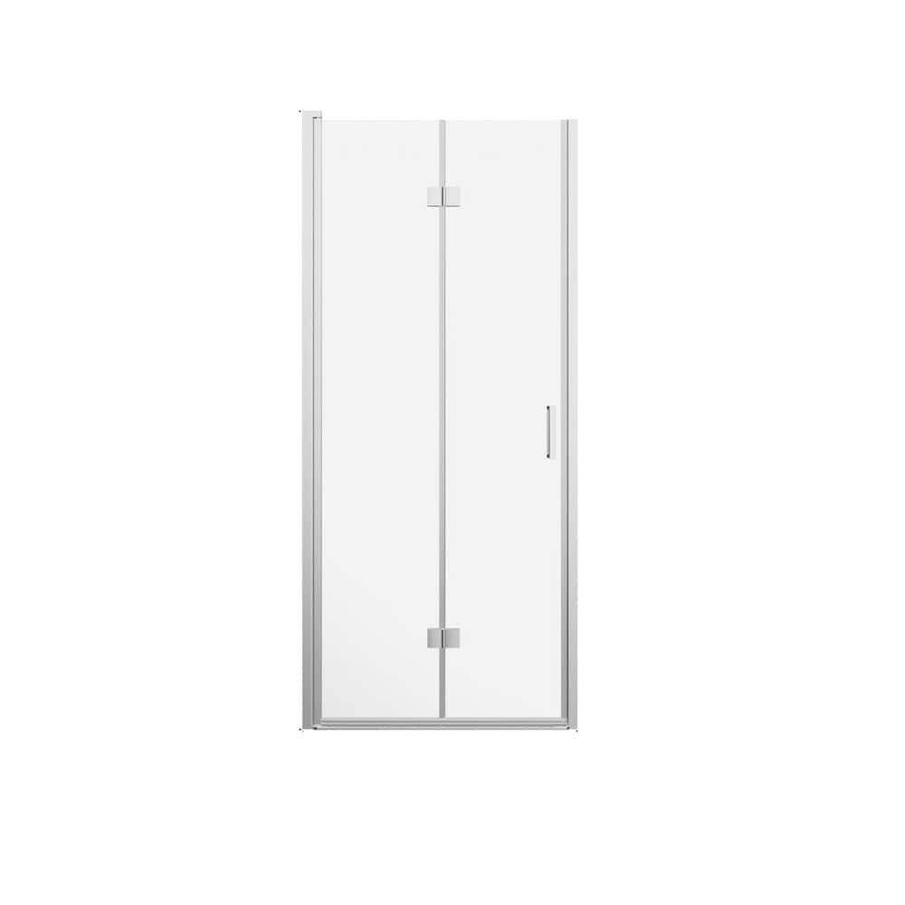 32 in. Wx 72 in. H Frameless Bifold Swing Pivot Shower Door with 1/4 inch Thick Clear Tempered Glass in Chrome price history on PriceWatchPro