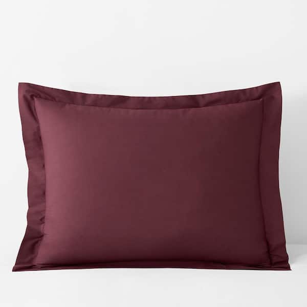 The Company Store Company Cotton Plum Cotton Percale Standard Sham