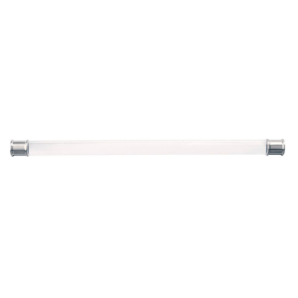 12" Satin Nickel and Clear Acrylic Bar Cabinet Pull