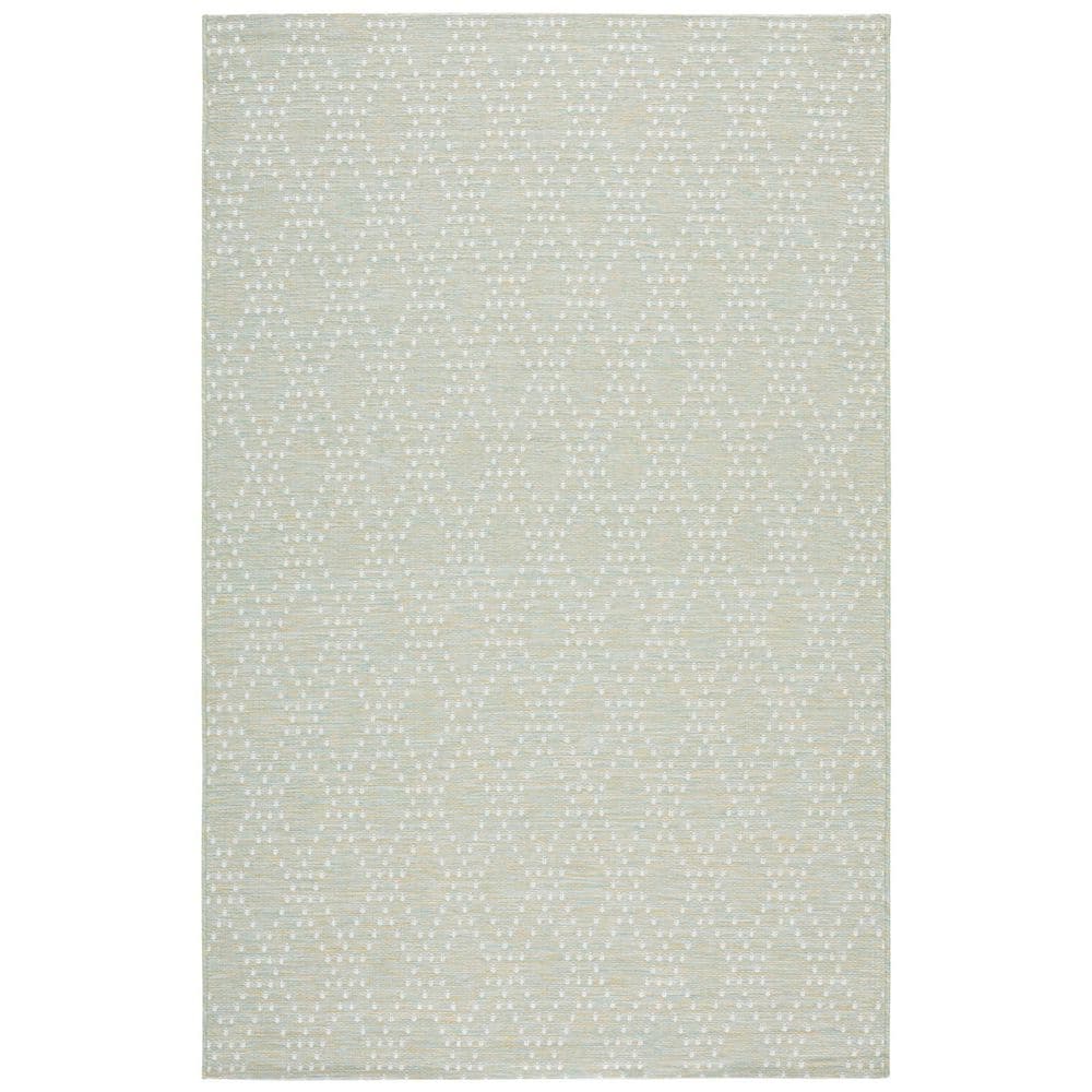 Sunset Light Green/Yellow 5 ft. x 8 ft. Geometric Diamond Indoor/Outdoor Area Rug price history on PriceWatchPro