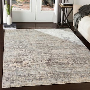 Congressional Grey 3 ft. 3 in. x 8 ft. Abstract Area Rug