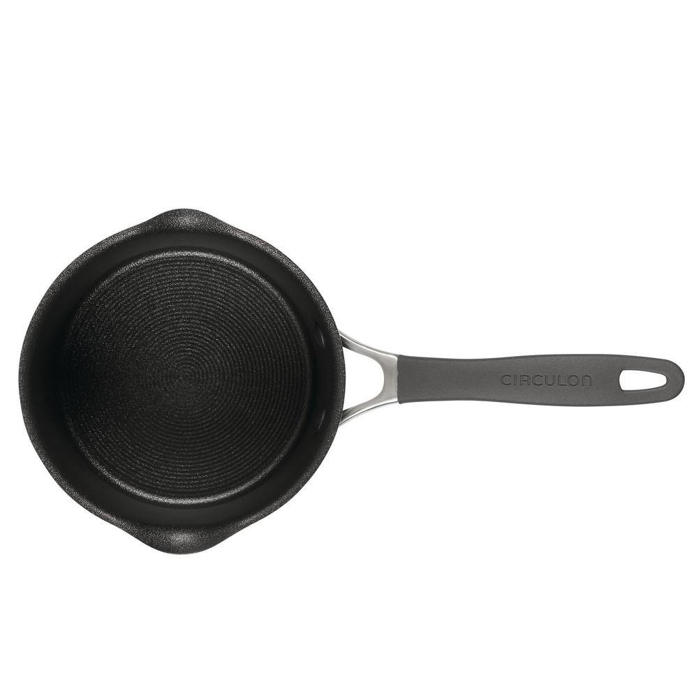Graphite Aluminum Nonstick Saucier with Pour Spout and Lid