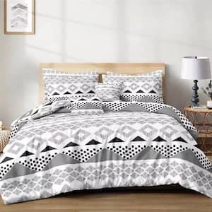 All Season Bedding 3-Piece Gray Polyester Full Size Ultra Soft Elegant Bedding Comforters set