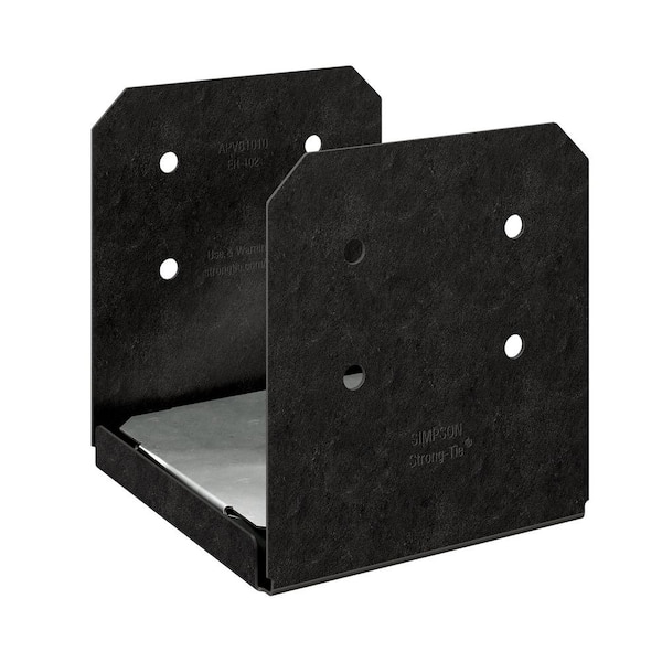 Simpson Strong-Tie Outdoor Accents Avant Collection ZMAX, Black Powder-Coated Post Base for 10x10 Nominal Lumber