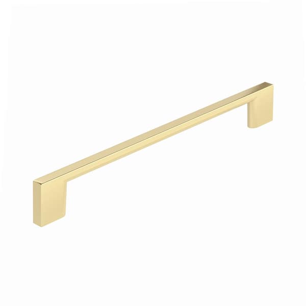 Richelieu Hardware Armadale Collection 7-9/16 in. (192 mm) Modern Satin Brass Rectangular Cabinet Bar Pull