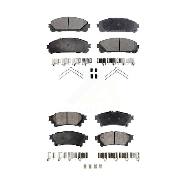 TEC Front Rear Ceramic Brake Pads Kit For Toyota Highlander Sienna Lexus RX350 RX450h KTC-100141