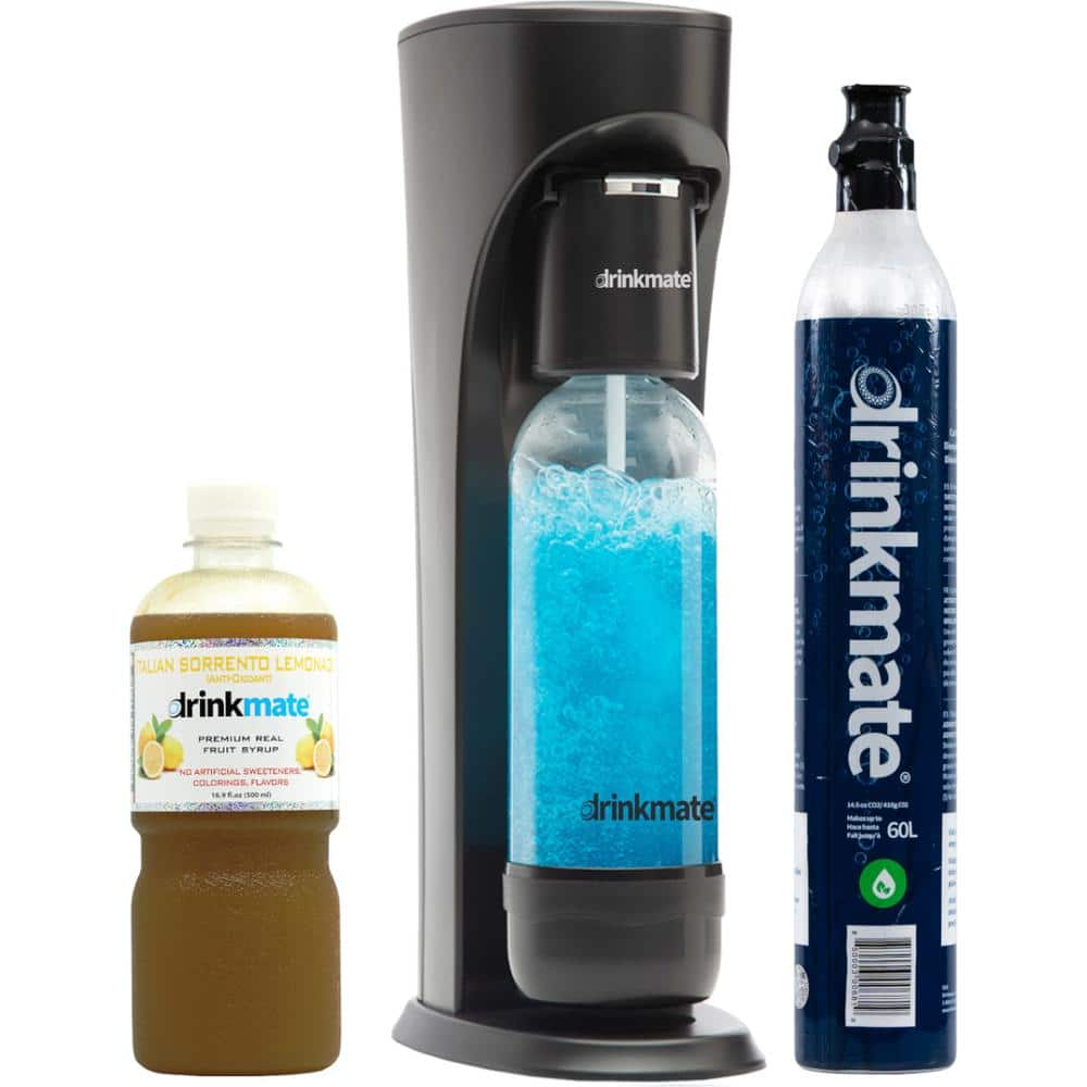 DrinkMate Black Sparkling Water and Soda Maker Machine Sparkle Up ...