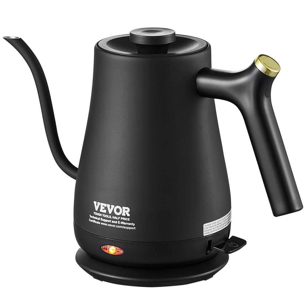 Black Stainless Steel 1L Electric Gooseneck Kettle