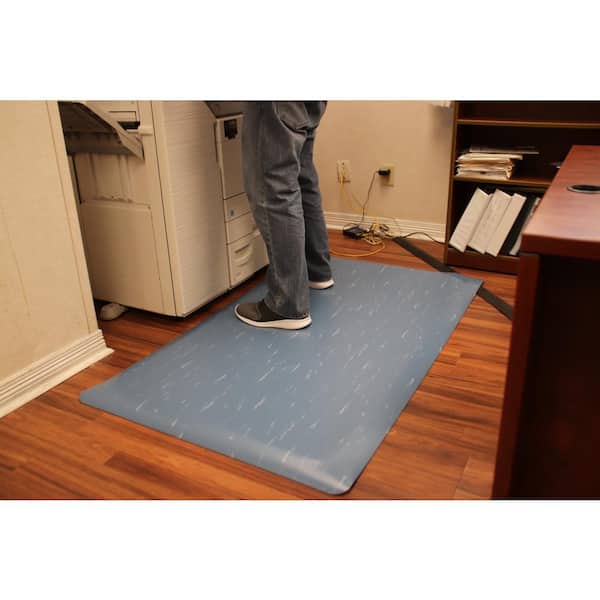 Clorox 2-ft x 3-ft Blue Rectangular Indoor Anti-fatigue Mat in the Mats  department at