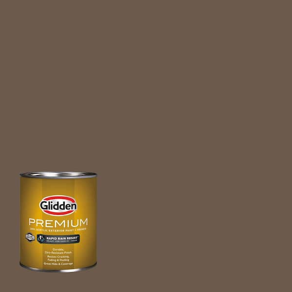 Glidden Premium 1-qt. PPG1077-7 Coffee House Satin Exterior Latex