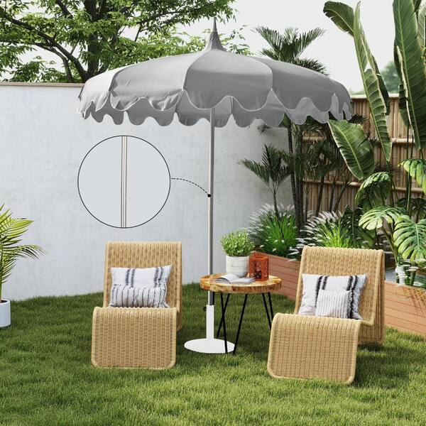 large patio umbrellas white or grey Walsunny 15 ft Extra Umbrella with Base, / 9ft x 15ft White Stripped 10 Ft Patio Offset Cantilever Umbrellas PURPLE LEAF 8 ft White