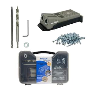 General Tools Pocket Hole Jig Kit with Screws and Dowels (89-Piece) with  Carry Case 852 - The Home Depot