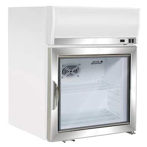 22.3 in. 2.1 cu. ft. Manual Defrost Upright Freezer Countertop Merchandiser Freezer, in White