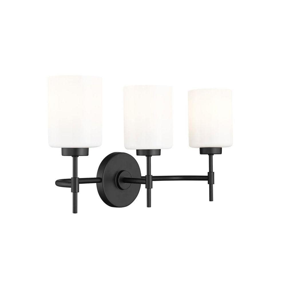 メディライト ネイリーモ Millennium Lighting Keylee 22 in. 3-Light Matte Black Vanity Light
