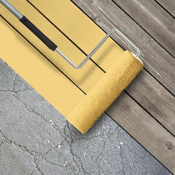 1 gal. #340B-5 Yellow Brick Road Textured Low-Lustre Enamel Interior/Exterior Porch and Patio Anti-Slip Floor Paint