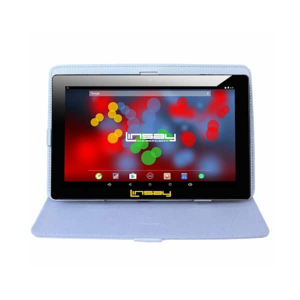 LINSAY 10.1 in. 1280x800 IPS 64GB Android 13 Tablet with White Case
