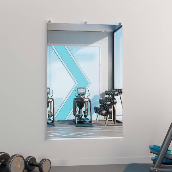 32 in. W x 48 in. H Rectangular Frameless Wall Mirror Gym Mirror Dance Mirror