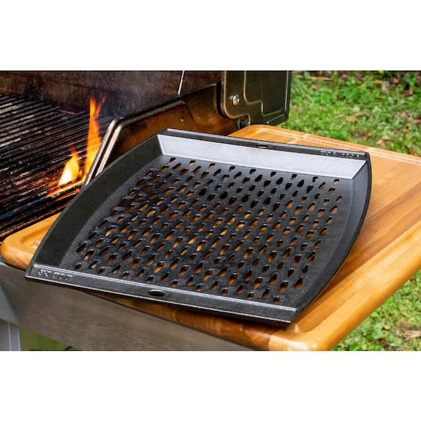 15 Cast Iron Skillet - Heavy Duty Two Handle Backyard Grill Cast Iron  Grill