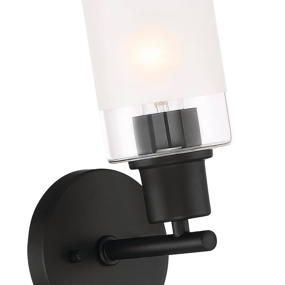 Black Matte Dimmable Direct Wired Electric Sconce