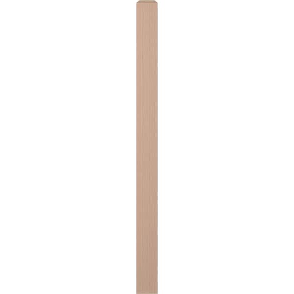 3.5 in. D x 3.5 in. W x 48 in. H  Unfinished Maple Wood Square Newel